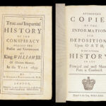 George Barclay Conspiracy Against King William III – Richard Blackmore – 1723 | First Edition
