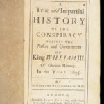 George Barclay Conspiracy Against King William III – Richard Blackmore – 1723 | First Edition