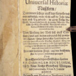 Der gantzen universal historiae Nusskern – Gabriel Bucelin – 1657 | 15 Maps, Vellum Binding