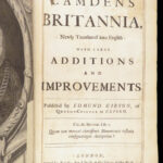 William Camden’s Britannia – 1695 | First edition, 50 Maps & Ancient Coins