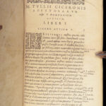 1580 Epistolarum ad Atticum – Cicero | Familiarium Familiar Letters, Geneva