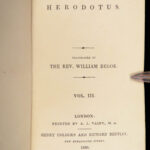 Cicero, Virgil, Herodotus – English Translation – (1830–1833) | Fine Binding, 8 Vol Set