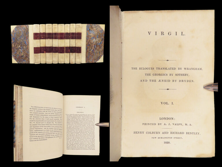 Image of Cicero, Virgil, Herodotus – English Translation – (1830–1833) | Fine Binding, 8 Vol Set