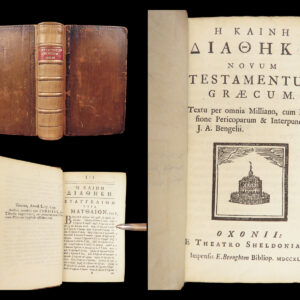 Novum Testamentum Graecum – Johann Albrecht Bengel – 1742 | Greek New Testament
