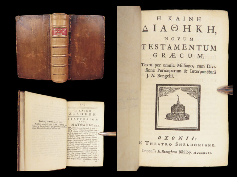 Image of Novum Testamentum Graecum – Johann Albrecht Bengel – 1742 | Greek New Testament