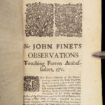 Finetti Philoxenis – John Finet – 1656 | First Edition | English Court Protocol