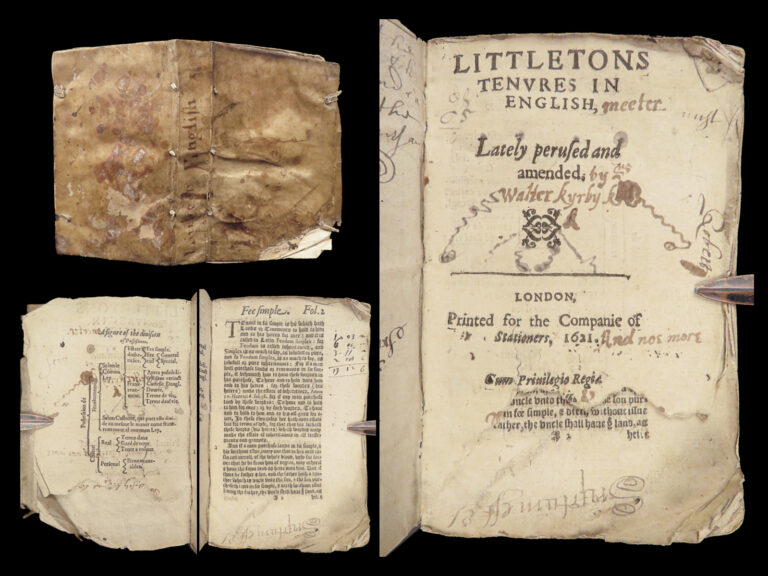 Image of Littletons Tenures in English – Thomas Littleton – 1621 | Feudal Law