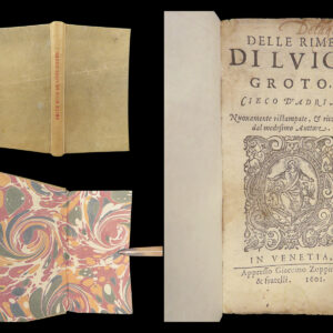 Delle rime – Luigi Groto – 1601 | Hadriana | Romeo & Juliet Influence