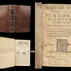 Dissertationes – Maximus of Tyre – 1630 | On the Existence of God | Greek & Latin