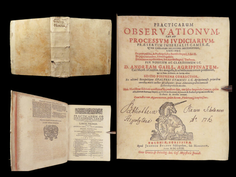 Image of Practicarum Observationum – Gaill – 1668 | First Survey of Chamber Court Law