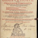 Practicarum Observationum – Gaill – 1668 | First Survey of Chamber Court Law