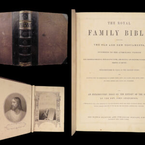 The Royal Family Bible – Holy Bible – 1860 | Folio Leather with Maps and Plates