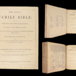 The Royal Family Bible – Holy Bible – 1860 | Folio Leather with Maps and Plates