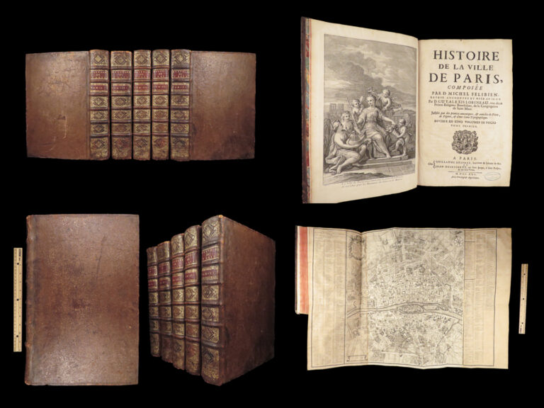 Image of Histoire de la Ville de Paris – Michel Félibien – 1725 | First Edition | Enormous Tomes