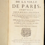 Histoire de la Ville de Paris – Michel Félibien – 1725 | First Edition | Enormous Tomes