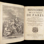 Histoire de la Ville de Paris – Michel Félibien – 1725 | First Edition | Enormous Tomes