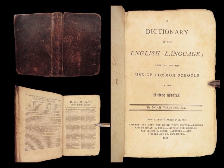 Image of A Dictionary of the English Language – Noah Webster – 1807 | First Edition