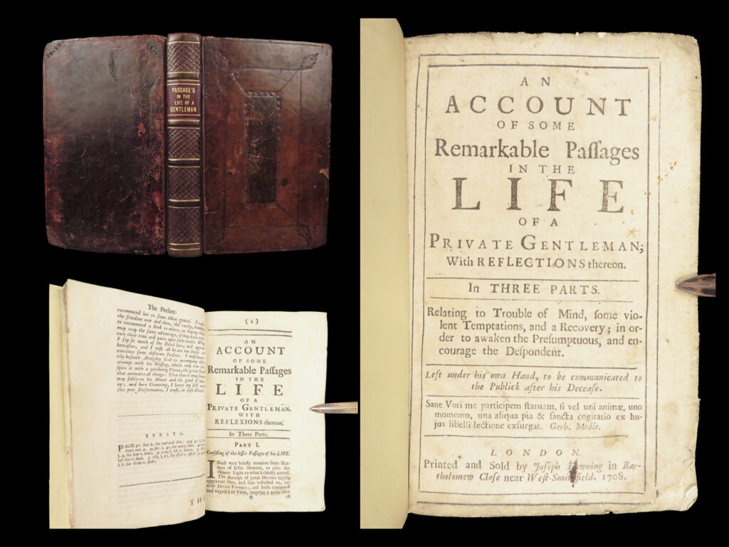 An Account Of Some Remarkable Passages – Defoe – 1708 | First Edition Devotional | 1 An account of some remarkable passages – defoe – 1708 | first edition devotional | first edition, 1708, attributed to daniel defoe and printed by joseph downing. A rare early english religious and psychological narrative in full leather binding.