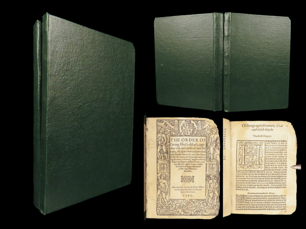 Offices Belonging To Horsemanship – Blundeville – 1597 | First Edition, Curing &Amp; Dieting Horses | 1 Offices belonging to horsemanship – blundeville – 1597 | first edition, curing & dieting horses | portions of thomas blundeville’s the foure chiefest offices belonging to horsemanship (london, 1597), the first english work on equine management and veterinary practice, including “the dieting of horses” and “the order of curing horses diseases. ”