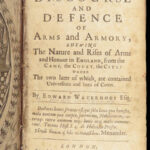 Discourse and Defence of Arms and Armory, Edward Waterhouse – 1660 | First Edition Heraldry