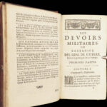 Les devoirs militaires – de La Fontaine – 1675 | First Edition, Illustrated