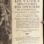 Les devoirs militaires – de La Fontaine – 1675 | First Edition, Illustrated