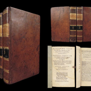 Lives of Philosophers – Diogenes Laertius – 1570 | Greek and Latin, 2 volumes