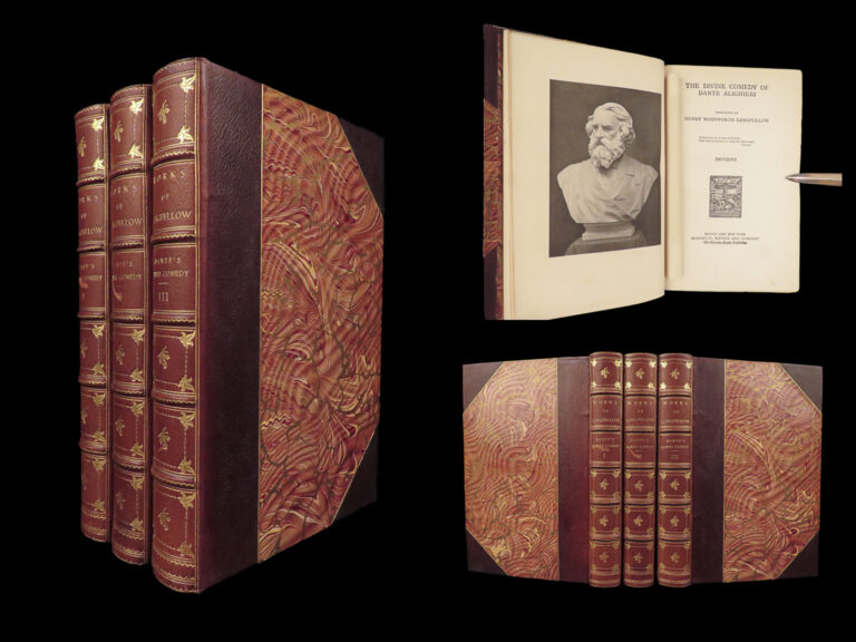 Image of The Divine Comedy – Dante Alighieri – 1895 | Longfellow English in Stunning Binding