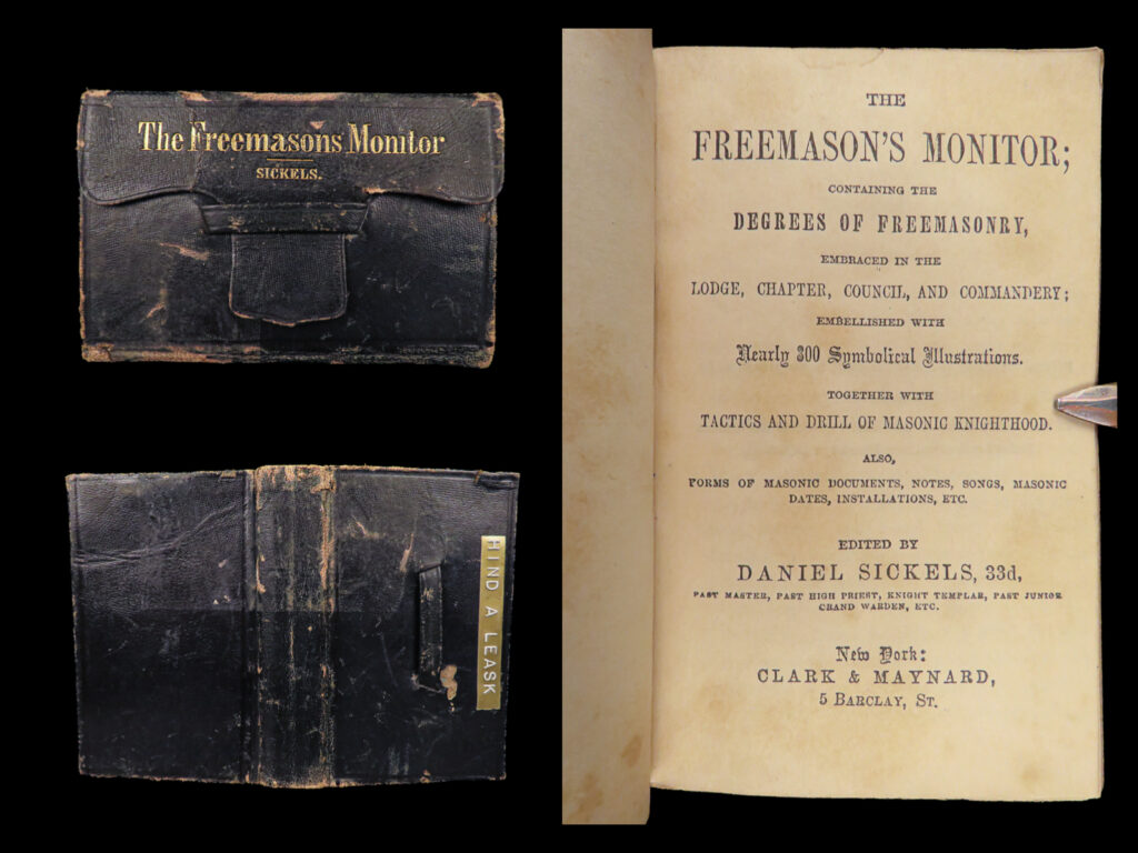 The Freemason'S Monitor – Daniel Sickels – 1864 | Illustrated York Rite Manual | 1 The freemason's monitor – daniel sickels – 1864 | illustrated york rite manual | daniel sickels’ <em>the freemason's monitor</em> presents ritual texts and chivalric drills to standardize ceremonies across all lodges. This civil war first edition features nearly 300 engravings and includes masonic documents, funeral rites, and tactical drills.
