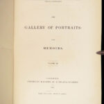 The Gallery of Portraits with Memoirs – 1833 | First Edition w/ Steel Engravings, 7 Volumes