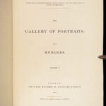 The Gallery of Portraits with Memoirs – 1833 | First Edition w/ Steel Engravings, 7 Volumes