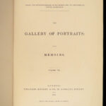 The Gallery of Portraits with Memoirs – 1833 | First Edition w/ Steel Engravings, 7 Volumes
