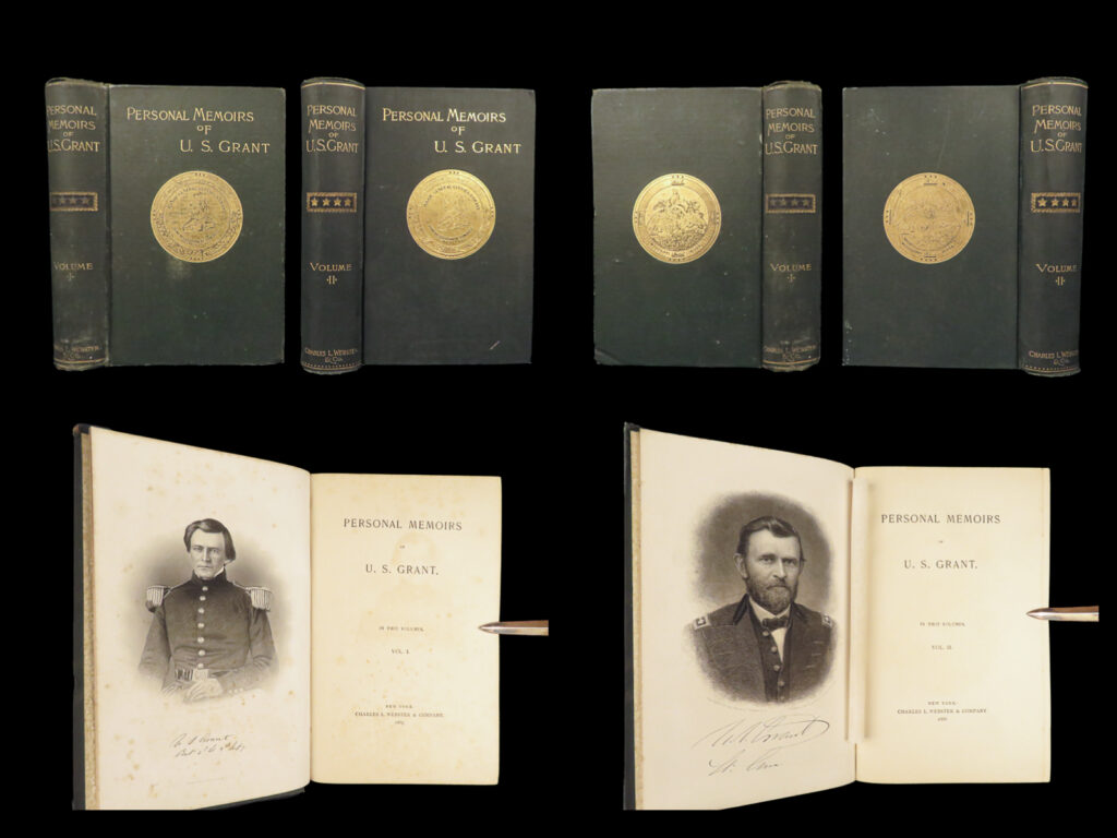 Personal Memoirs Of U.s. Grant – Ulysses S. Grant – 1885–86 | First Edition In Green Cloth | 1 Personal memoirs of u. S. Grant – ulysses s. Grant – 1885–86 | first edition in green cloth | first edition memoirs of u. S. Grant, published 1885–86 in two volumes. Original green cloth binding with all illustrations. Grant completed this firsthand civil war account while gravely ill. Published under mark twain’s imprint.