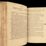 Works of Hesiod – 1591 | Hesiodus Theogony in Greek & Latin | Tooled Vellum