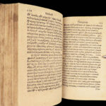 Works of Hesiod – 1591 | Hesiodus Theogony in Greek & Latin | Tooled Vellum