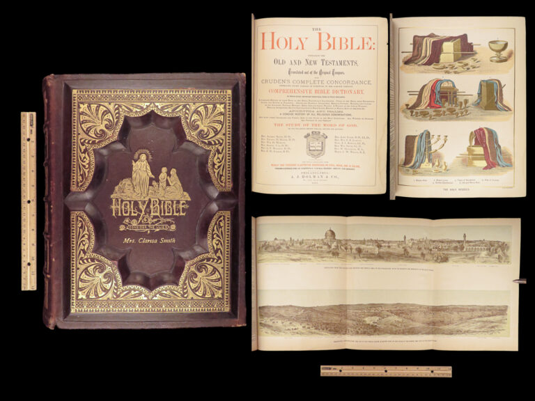 Image of The Holy Bible – Holman – 1883 | Illustrated, Beautiful Leather Family Bible