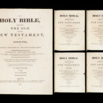 The Holy Bible – 1812 | John Hewett Commentary, 120 Engravings, 6 Huge Volumes