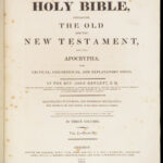 The Holy Bible – 1812 | John Hewett Commentary, 120 Engravings, 6 Huge Volumes
