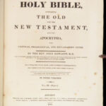 The Holy Bible – 1812 | John Hewett Commentary, 120 Engravings, 6 Huge Volumes