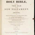 The Holy Bible – 1812 | John Hewett Commentary, 120 Engravings, 6 Huge Volumes