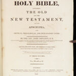 The Holy Bible – 1812 | John Hewett Commentary, 120 Engravings, 6 Huge Volumes