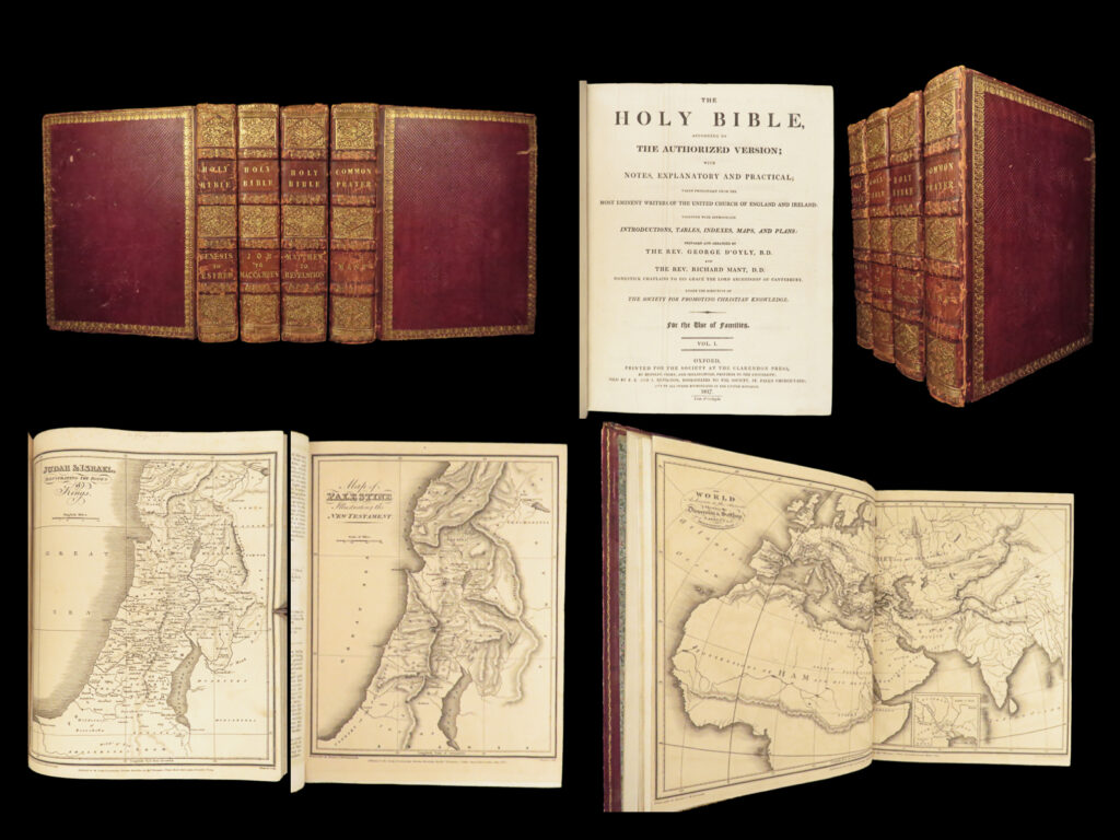 The Holy Bible – 1817 | Mant Commentary &Amp; Common Prayer | Illustrated, 4 Volumes | 1 The holy bible – 1817 | mant commentary & common prayer | illustrated, 4 volumes | 1817 oxford edition of the holy bible in four volumes edited by d’oyly and mant, featuring 64 engraved plates and commentary by anglican authorities.