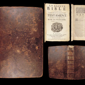 La Sainte Bible – Holy Bible – 1731 | de Sacy French Translation, Huge Folio