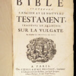 La Sainte Bible – Holy Bible – 1731 | de Sacy French Translation, Huge Folio