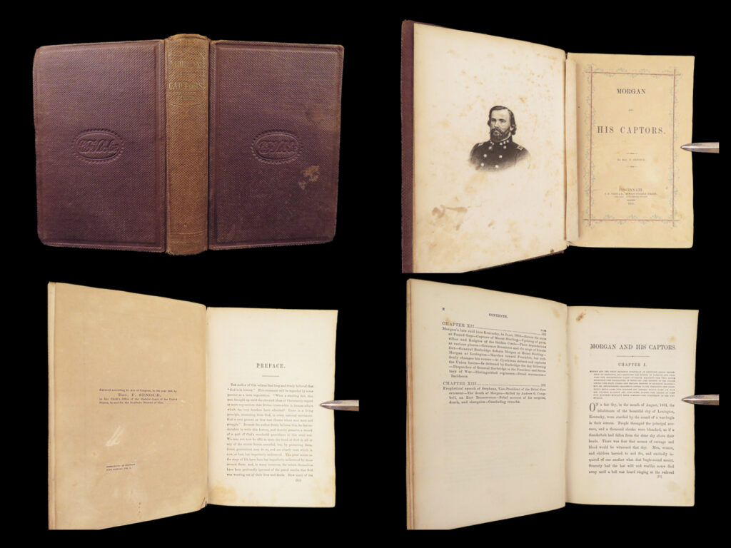 Morgan and his captors – faunt le roy senour – 1865 | civil war ohio raid | published in cincinnati in 1865, morgan and his captors by faunt le roy senour recounts confederate general morgan’s 1863 raid through kentucky, indiana, and ohio with commentary on union pursuit and a portrait frontispiece.