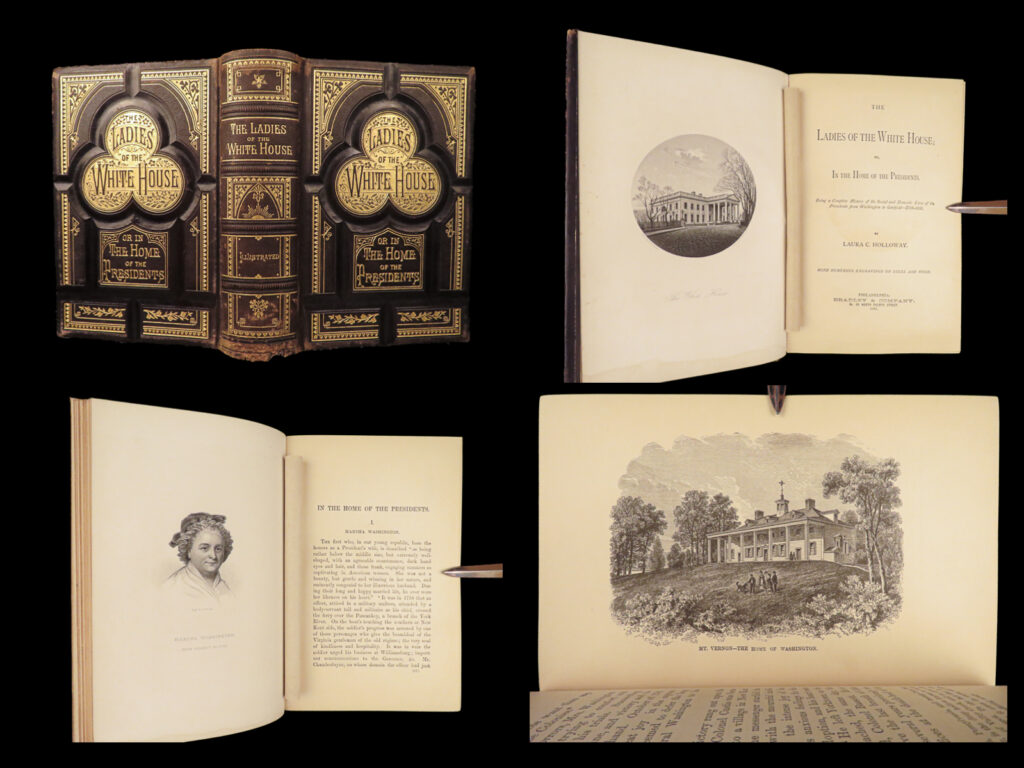 The ladies of the white house – laura holloway – 1881 | first edition, illustrated | <em>ladies of the white house </em>is a biographical history of u. S. Presidents’ wives, featuring character sketches and personal anecdotes from martha washington to lucretia garfield and celebrating the virtues of the first ladies.  