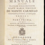 Manuale ad usum Fratrum discalceatorum, Catholic Church, 1778 | Carmelite Chant
