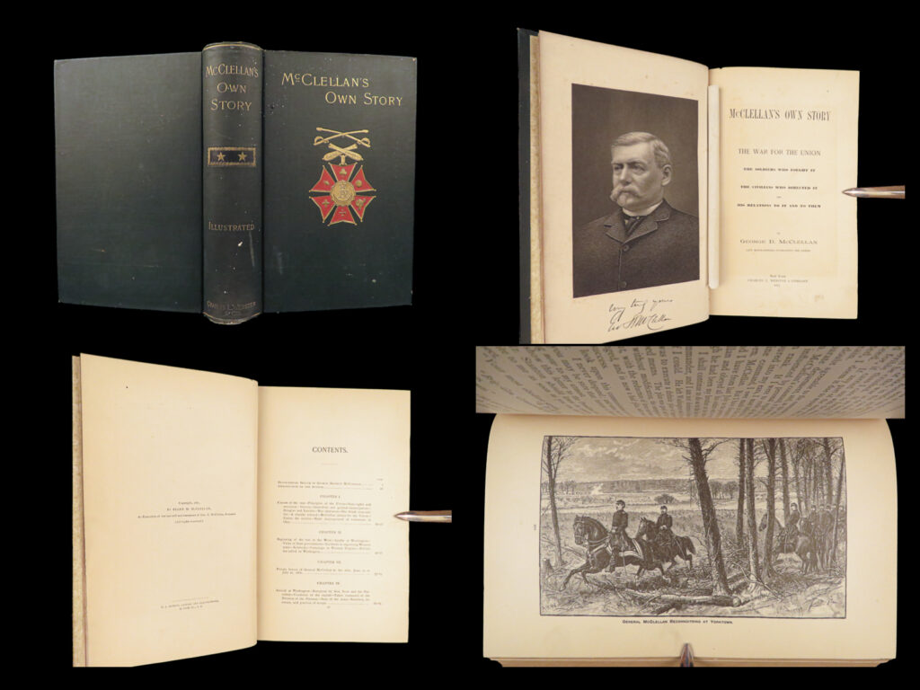 Mcclellan’s own story – george b. Mcclellan – 1887 | first edition | first edition of mcclellan’s 1887 memoir, including his civil war views, letters to his wife, and correspondence with lincoln, noted in key bibliographies for its place in civil war literature.