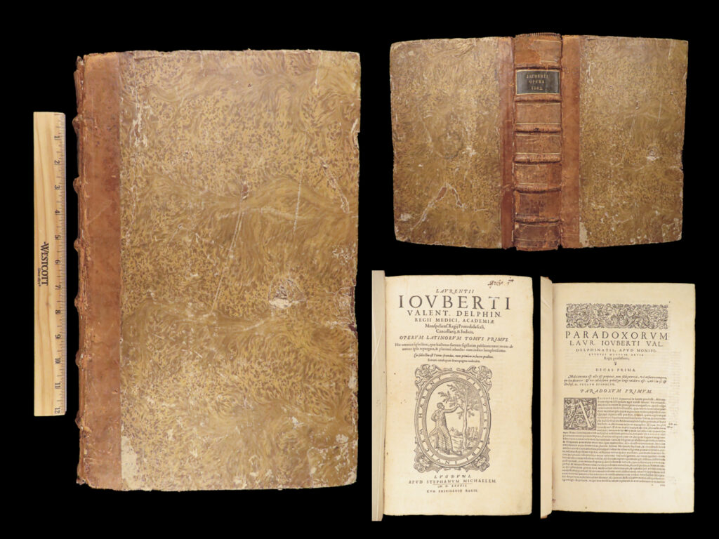 Operum Latinorum Tomus Primus – Laurent Joubert – 1582 | Renaissance Medical Folio | 1 Operum latinorum tomus primus – laurent joubert – 1582 | renaissance medical folio | laurent joubert’s operum latinorum tomus primus (lyon, 1582) is a folio medical work in latin with sections on phlebotomy, fevers, urine studies, ancient exercise, and antidotes, written by the physician to catherine de medici and henry iii.