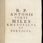 Miles rhetoricus et poeticus – Antonius Forti – 1685 | First Edition, Foundations of Rhetoric